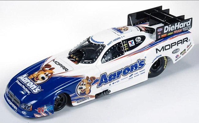 2012 Matt Hagan - Aaron's NHRA Funny Car Diecast - Autographed
