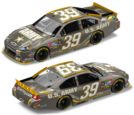 2012 Ryan Newman #39 U.S. Army / Brushed Metal Diecast
