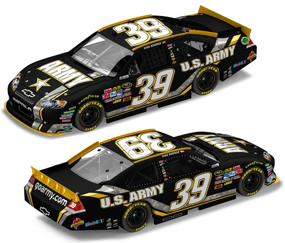 2012 Ryan Newman #39 U.S. Army Diecast - Autographed