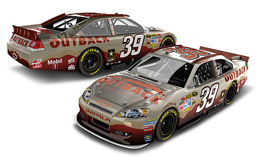 2012 Ryan Newman #39 Outback Steakhouse / Brushed Metal Diecast