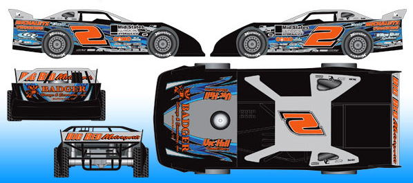 2013 Brady Smith #2 Badger Storage - Dirt Late Model 1/64 Diecast