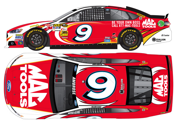 2013 Marcos Ambrose #9 Mac Tools 1/64 Diecast