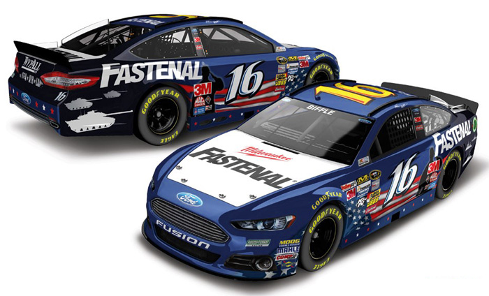 2013 Greg Biffle #16 Fastenal - American Salute 1/64 Diecast