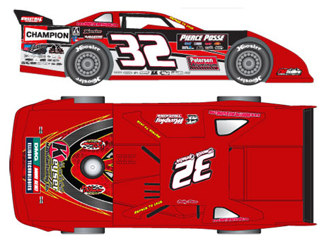 2013 Bobby Pierce #32 Dirt Late Model 1/64 Diecast