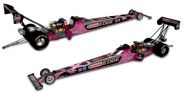 2013 Brittany Force - Castrol Edge Pink NHRA Top Fuel Diecast