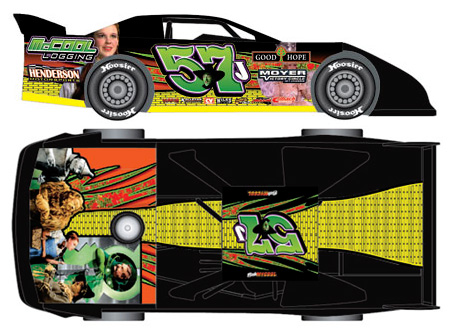 2013 Bub McCool #57 Halloween - Dirt Late Model 1/64 Diecast