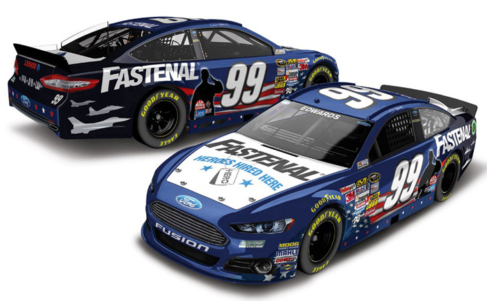 2013 Carl Edwards #99 Fastenal - American Salute 1/64 Diecast