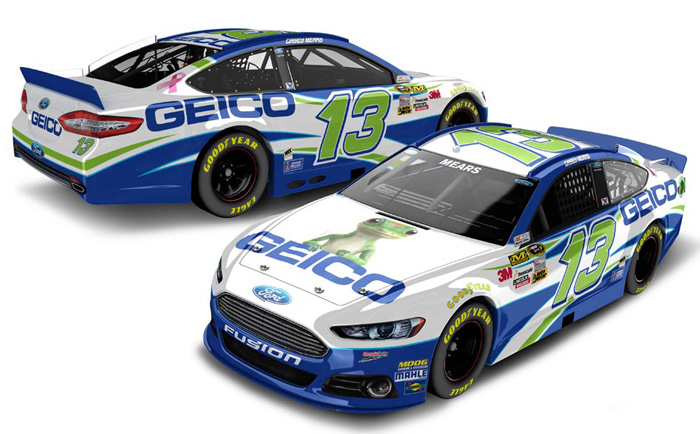 2013 Casey Mears #13 GEICO 1/64 Diecast