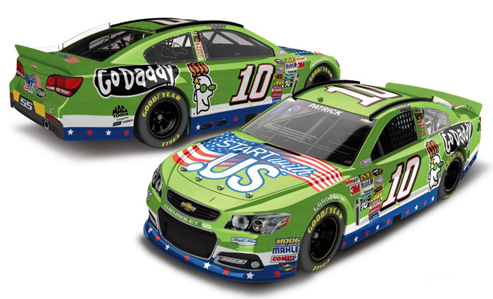 2013 Danica Patrick #10 Godaddy.com - American Salute 1/64 Diecast