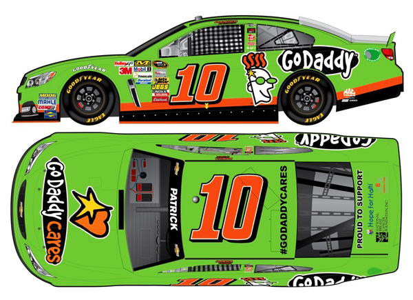 2013 Danica Patrick #10 GoDaddy Cares 1/64 Diecast