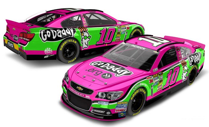2013 Danica Patrick #10 GoDaddy.com Pink 1/64 Diecast