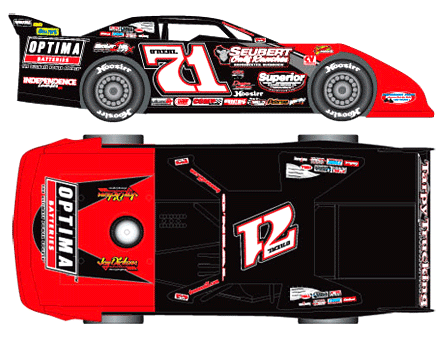 2013 Don O'Neal #71 Optima Batteries - Dirt Late Model 1/64 Diecast