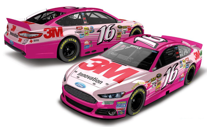 2013 Greg Biffle #16 3M Pink Diecast
