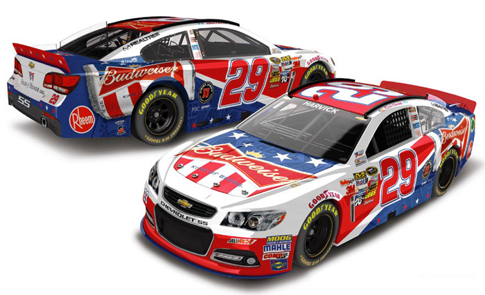 2013 Kevin Harvick #29 Budweiser - American Salute 1/64 Diecast