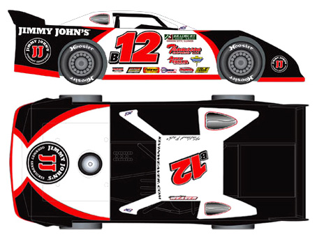 2013 Kevin Weaver #12 Jimmy John's - Dirt Late Model 1/64 Diecast
