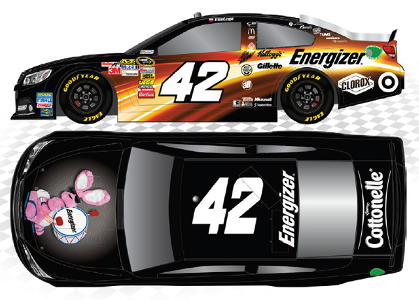 2013 Juan Pablo Montoya #42 Energizer 1/64 Diecast
