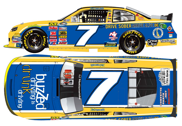 2013 Regan Smith #7 Buzzed Driving is Drunk Driving 1/64 Diecast