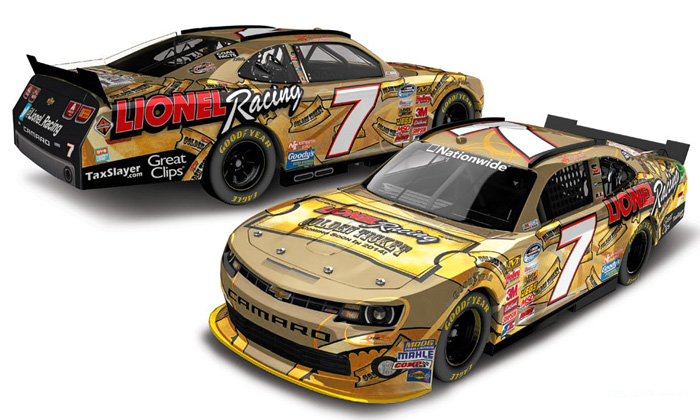2013 Regan Smith #7 Lionel Racing Golden Ticket Diecast - Autographed