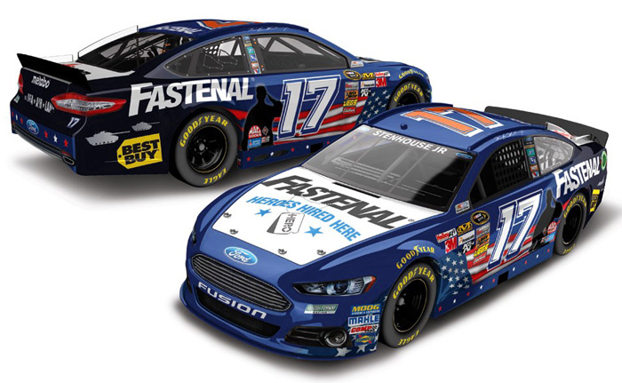 2013 Ricky Stenhouse Jr #17 Fastenal - American Salute Diecast - Autographed