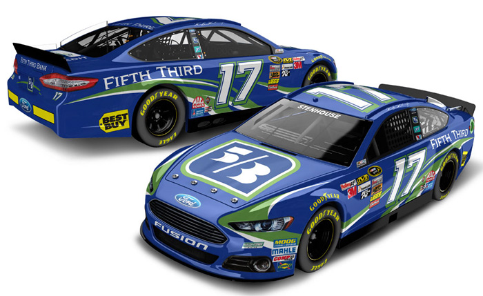 2013 Ricky Stenhouse Jr #17 Fifth Third Bank Diecast - Autographed