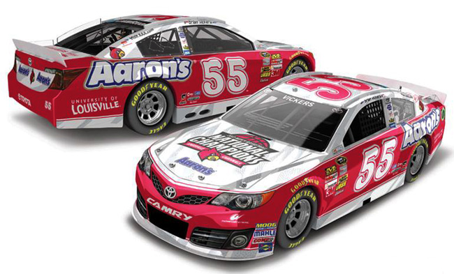 2013 Brian Vickers #55 Louisville Cardinals National Champions 1/64 Diecast
