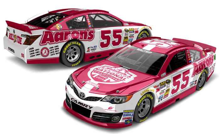 2013 Michael Waltrip #55 Alabama Back-to-Back National Champs 1/64 Diecast