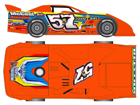 2014 Bub McCool #57J McCool Logging - Dirt Late Model 1/64 Diecast