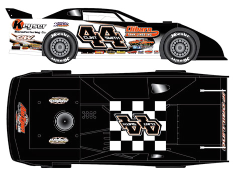 2014 Clint Smith #44 Dirt Late Model Diecast