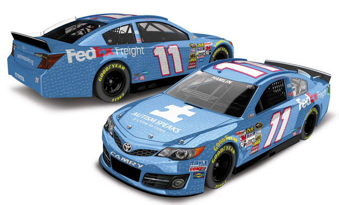 2014 Denny Hamlin #11 FedEx Freight - Autism Speaks 1/64 Diecast