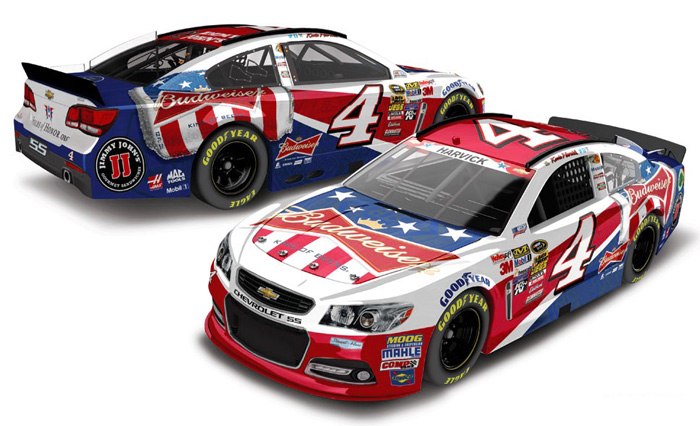 2014 Kevin Harvick #4 Budweiser - American Salute 1/64 Diecast