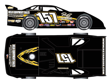 2014 Mike Marlar #157 Delk Equipment - Dirt Late Model Diecast