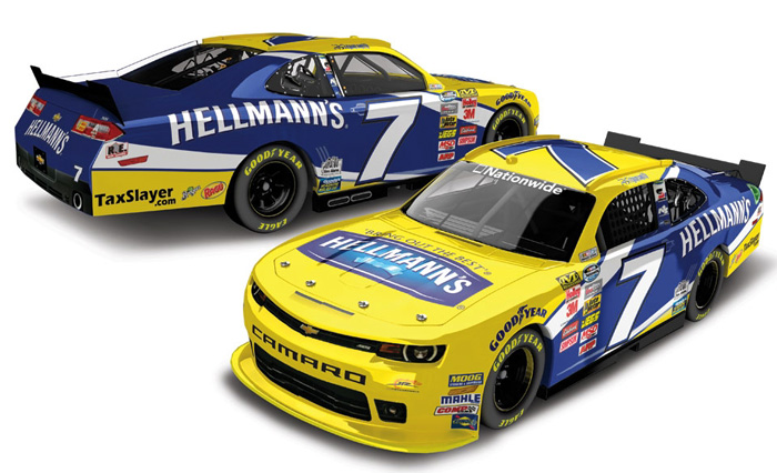 2014 Regan Smith #7 Hellmann's Diecast - Autographed