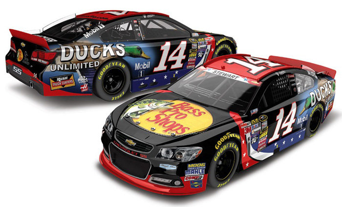 2014 Tony Stewart #14 Ducks Unlimited - American Salute Diecast