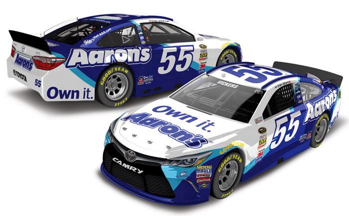 2015 Brian Vickers #55 Aaron's Diecast