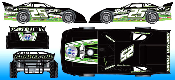 2015 Chad Simpson #25 Liebe Trucking - Dirt Late Model Diecast