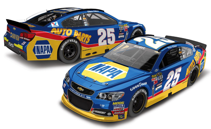 2015 Chase Elliott #25 NAPA - Million Dollar Bill Throwback 1/64 Diecast