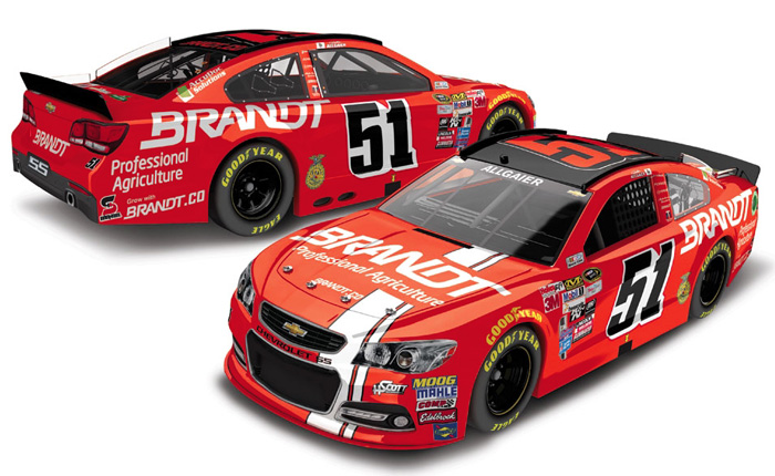 2015 Justin Allgaier #51 Brandt 1/64 Diecast