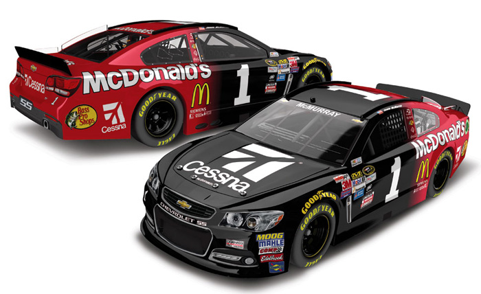 2015 Jamie McMurray #1 Cessna / McDonald's 1/64 Diecas