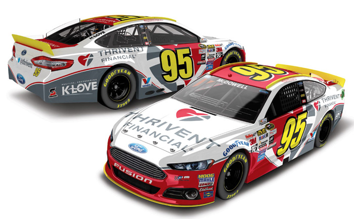2015 Michael McDowell #95 Thrivent Financial 1/64 Diecast