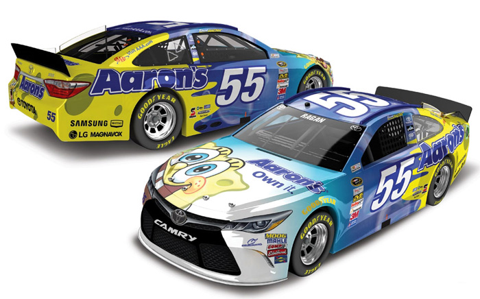2015 David Ragan #55 Aaron's - SpongeBob Squarepants Diecast