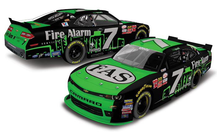 2015 Regan Smith #7 FAS Fire Alarm Services 1/64 Diecast