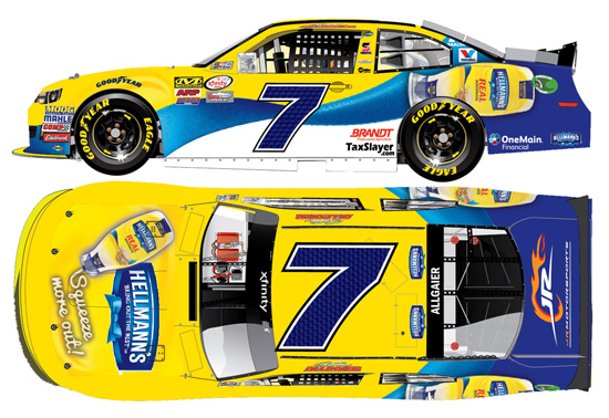 2016 Justin Allgaier #7 Hellmann's Squeeze 1/64 Diecast