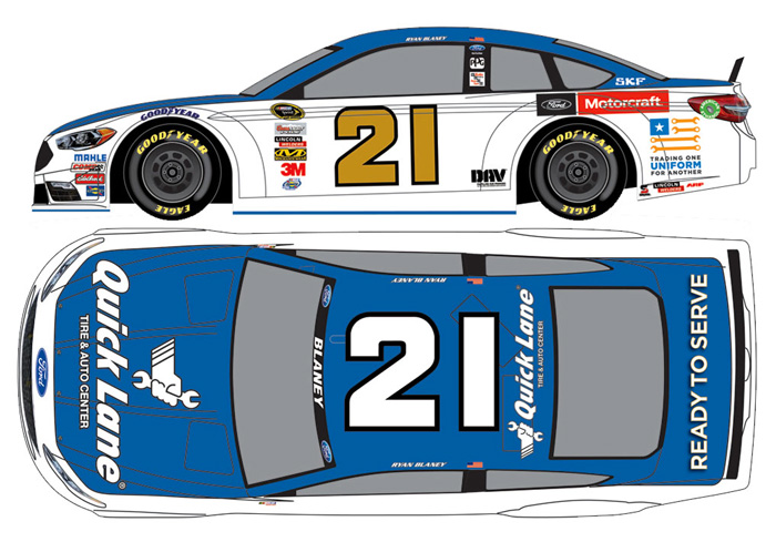 2016 Ryan Blaney #21 Quick Lane Diecast