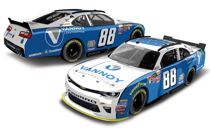 2016 Alex Bowman #88 Vannoy Construction Diecast - Autographed