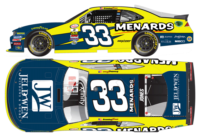 2016 Brandon Jones #33 Menards 1/64 Diecast