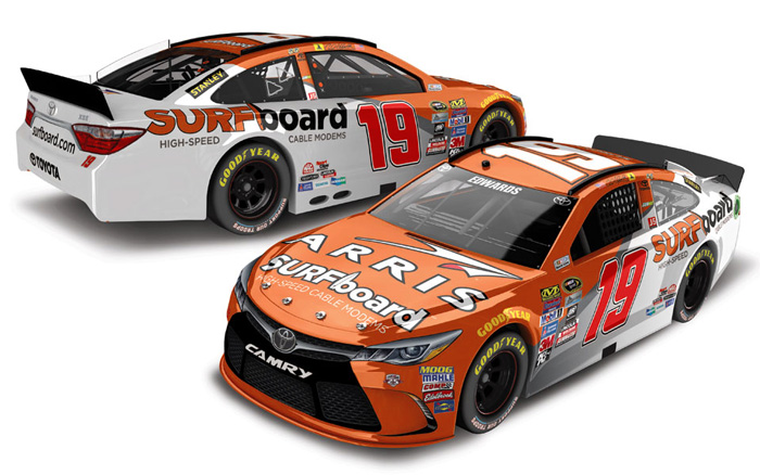 2016 Carl Edwards #19 ARRIS SURFboard Diecast