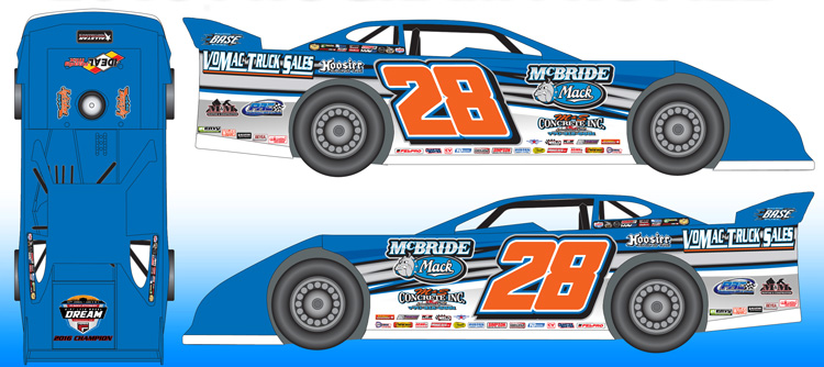 2016 Dennis Erb Jr #28 Dirt Late Model 1/64 Diecast