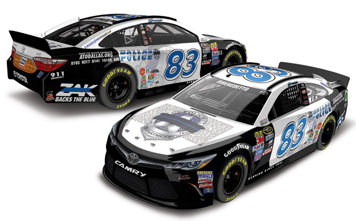 2016 Matt DiBenedetto #83 Zak Backs the Blue / Dallas Police Diecast