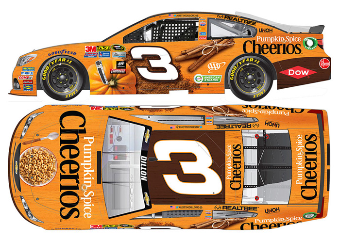 2016 Austin Dillon #3 Pumpkin Spice Cheerios Diecast
