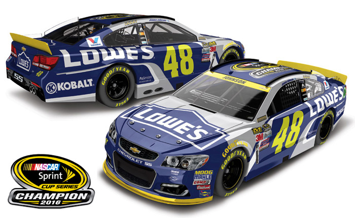 2016 Jimmie Johnson #48 Lowe's - NASCAR Sprint Cup Champ / Color Chrome Diecast
